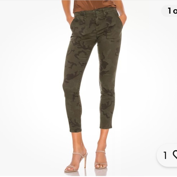 Sanctuary Pants - Sanctuary Cigarette Chino Skinny Green Camo Ankle Pant Size 25